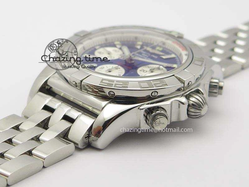 Chronomat B01 Chrono SS JF 1:1 Best Edition Blue Dial On SS Bracelet A7750