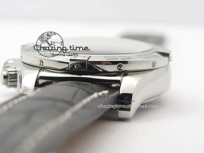 Chronomat B01 Chrono SS JF 1:1 Best Edition Gray Dial On Black Leather Strap A7750