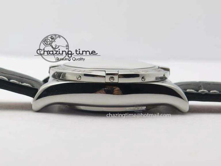Chronomat B01 Chrono SS JF 1:1 Best Edition Gray Dial On Black Leather Strap A7750