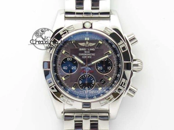 Chronomat B01 Chrono SS JF 1:1 Best Edition Gray Dial On SS Bracelet A7750