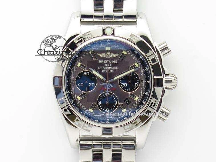 Chronomat B01 Chrono SS JF 1:1 Best Edition Gray Dial On SS Bracelet A7750