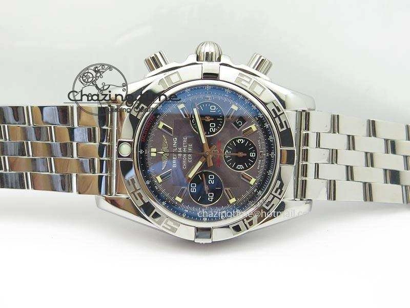 Chronomat B01 Chrono SS JF 1:1 Best Edition Gray Dial On SS Bracelet A7750