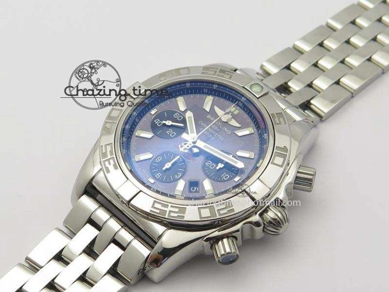 Chronomat B01 Chrono SS JF 1:1 Best Edition Gray Dial On SS Bracelet A7750