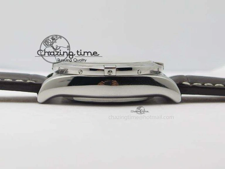 Chronomat B01 Chrono SS JF 1:1 Best Edition White Dial On Brown Leather Strap A7750