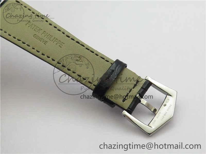 Classic 5077P-102 SS Case FLF Best Edition Real Enamel Dial 4 Black Leather strap Cal.240