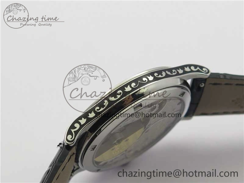 Classic 5088 100P Engraved Case FLF Best Edition Engraved Dial on Black Leather strap Cal.240