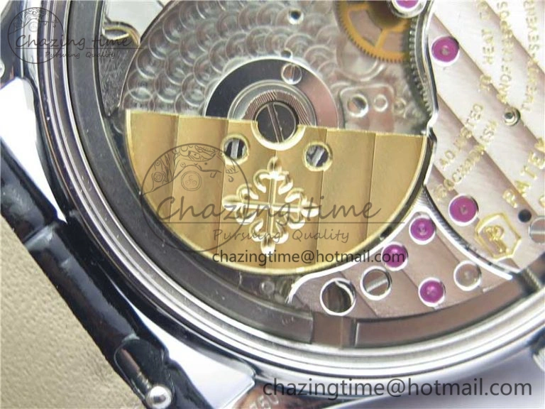 Classic 5088 100P Engraved Case FLF Best Edition Engraved Dial on Black Leather strap Cal.240
