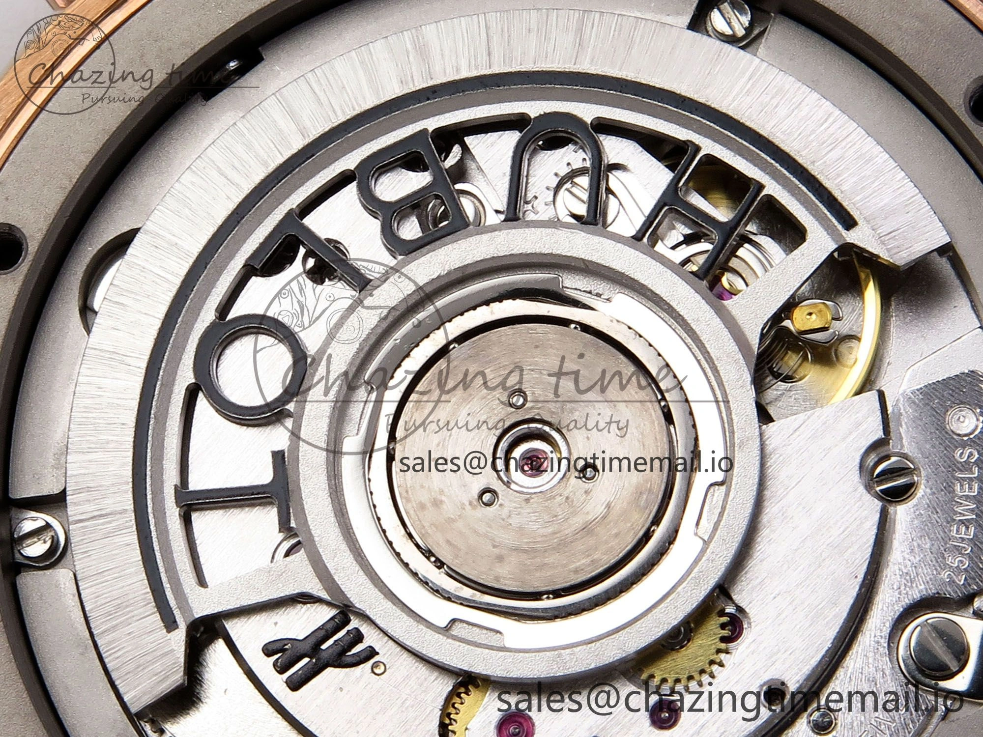 Classic Fusion 38mm RG JJF 1:1 Best Edition Black Dial on Black Gummy Leather Strap