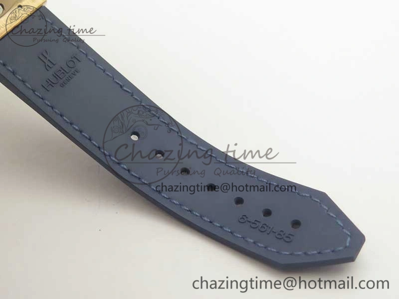 Classic Fusion 38mm RG JJF 1:1 Best Edition Blue Dial on Blue Gummy Strap A2892 V2