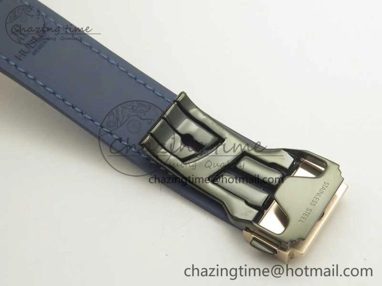 Classic Fusion 38mm RG JJF 1:1 Best Edition Blue Dial on Blue Gummy Strap A2892 V2