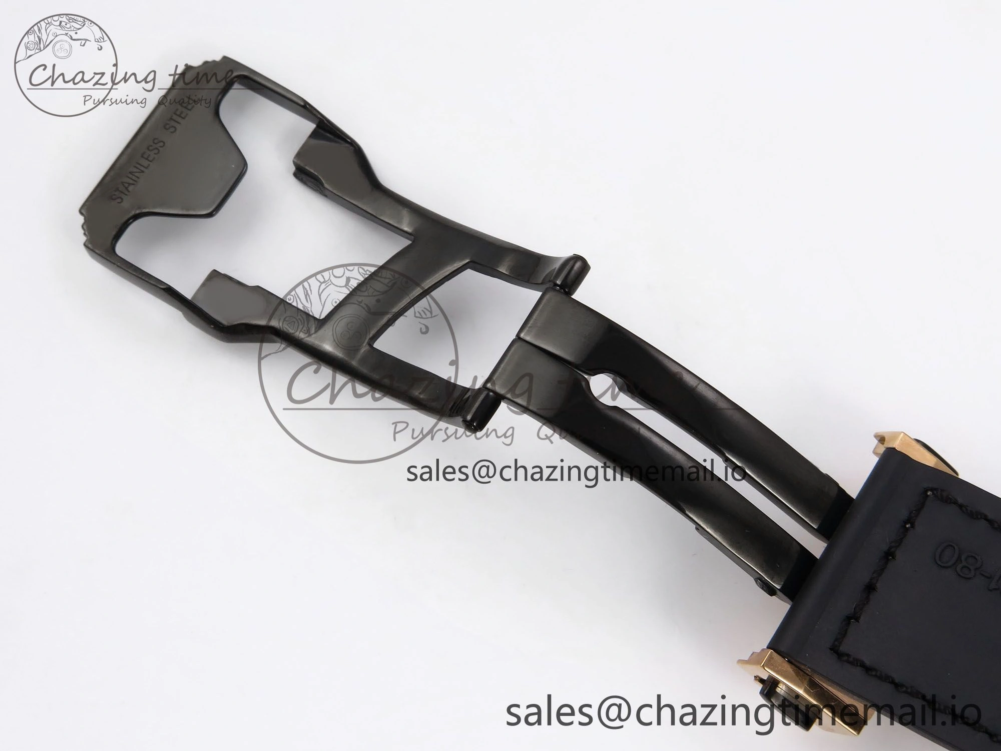Classic Fusion 38mm RG JJF 1:1 Best Edition Gray Dial on Black Gummy Leather Strap