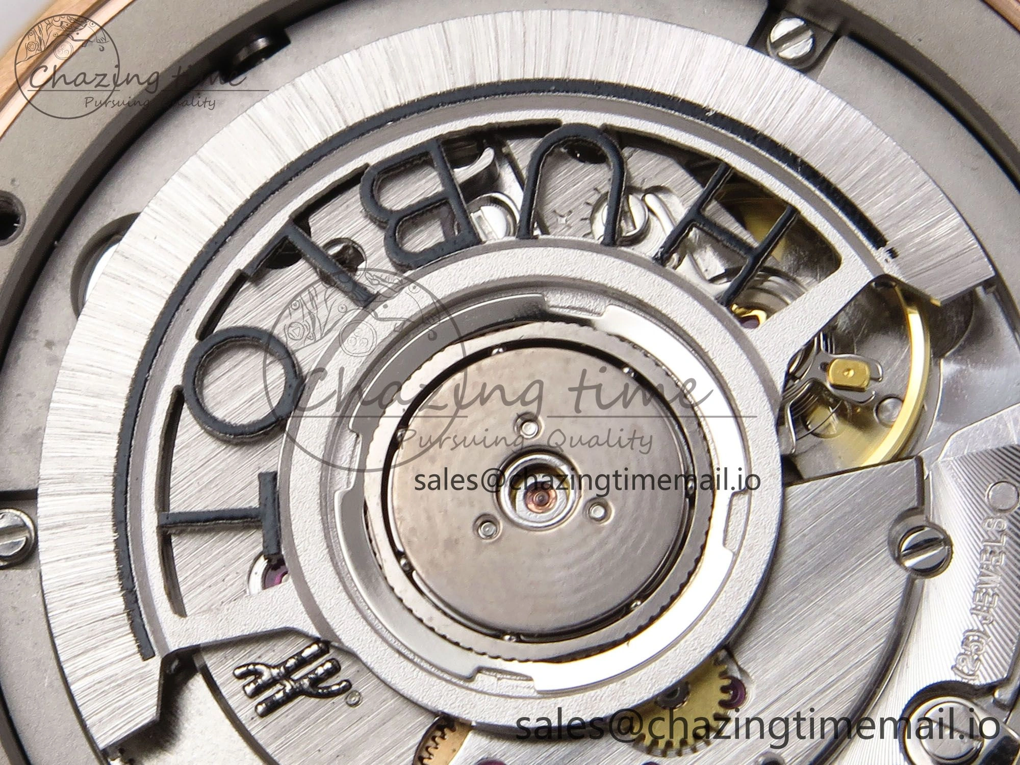 Classic Fusion 38mm RG JJF 1:1 Best Edition Gray Dial on Black Gummy Leather Strap