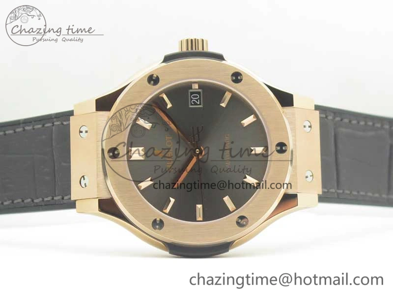 Classic Fusion 38mm RG JJF 1:1 Best Edition Gray Dial on Gray Gummy Strap A2892 V2