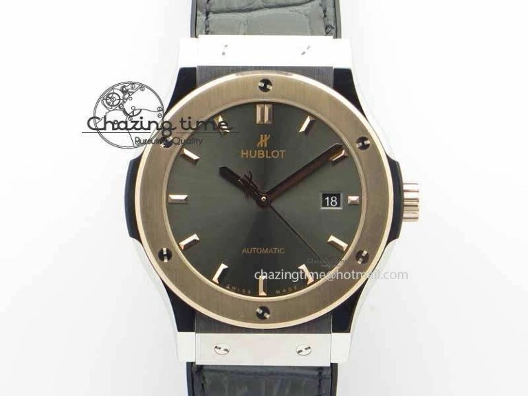 Classic Fusion 38mm RG JJF 1:1 Best Edition Gray Dial on Gray Gummy Strap A2892 V2