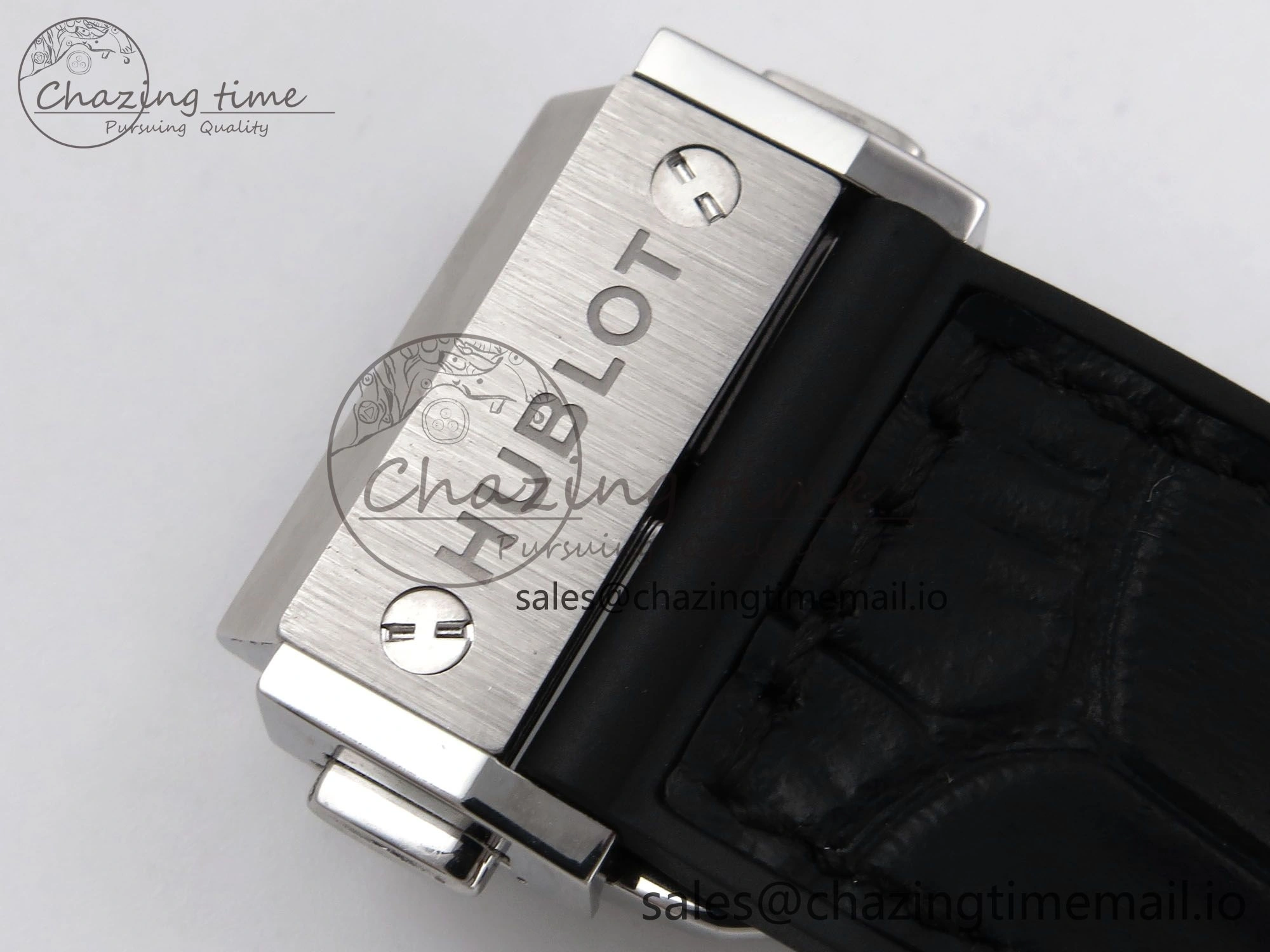 Classic Fusion 38mm SS JJF 1:1 Best Edition Black Dial on Black Gummy Leather Strap