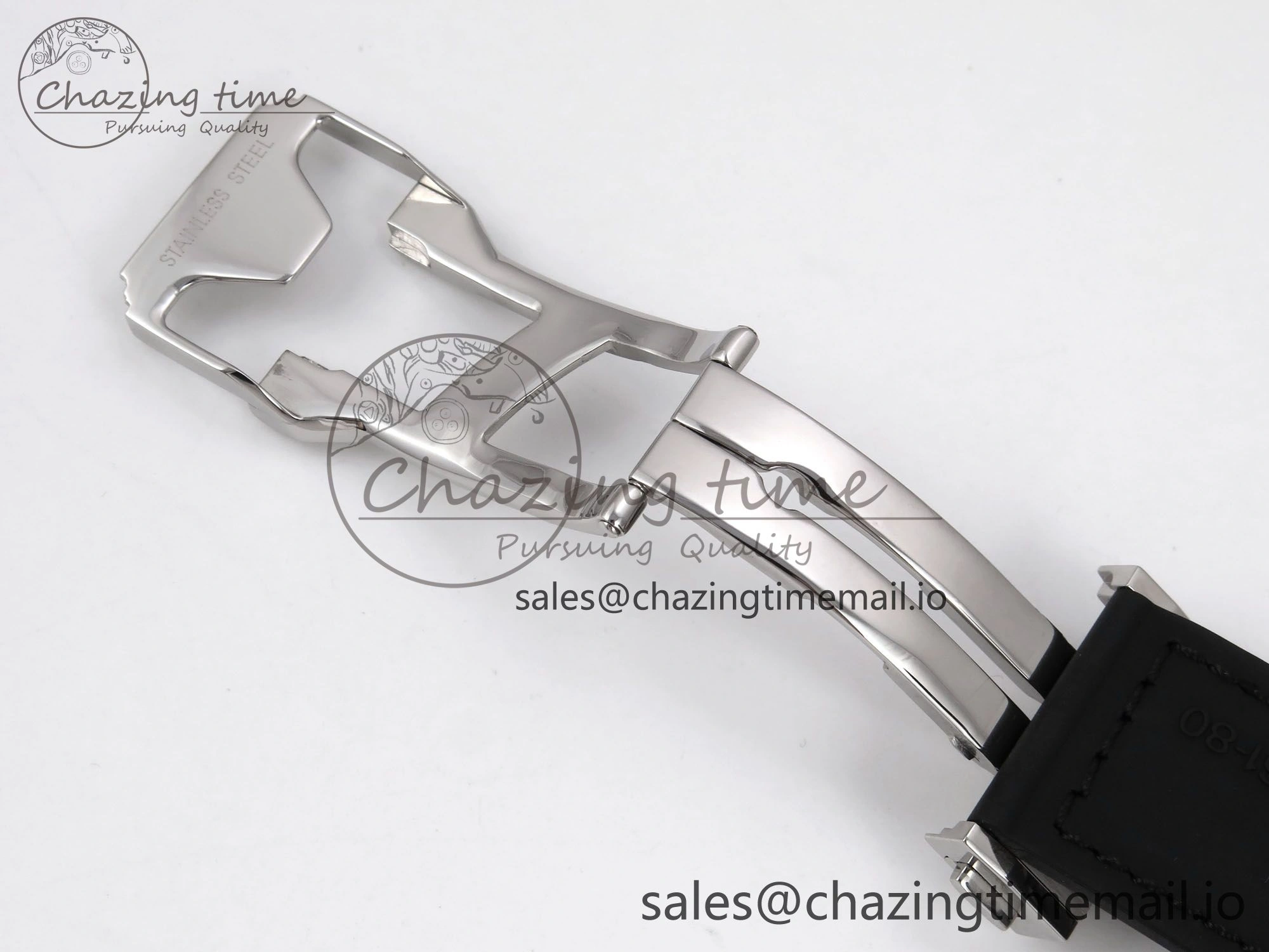 Classic Fusion 38mm SS JJF 1:1 Best Edition Black Dial on Black Gummy Leather Strap