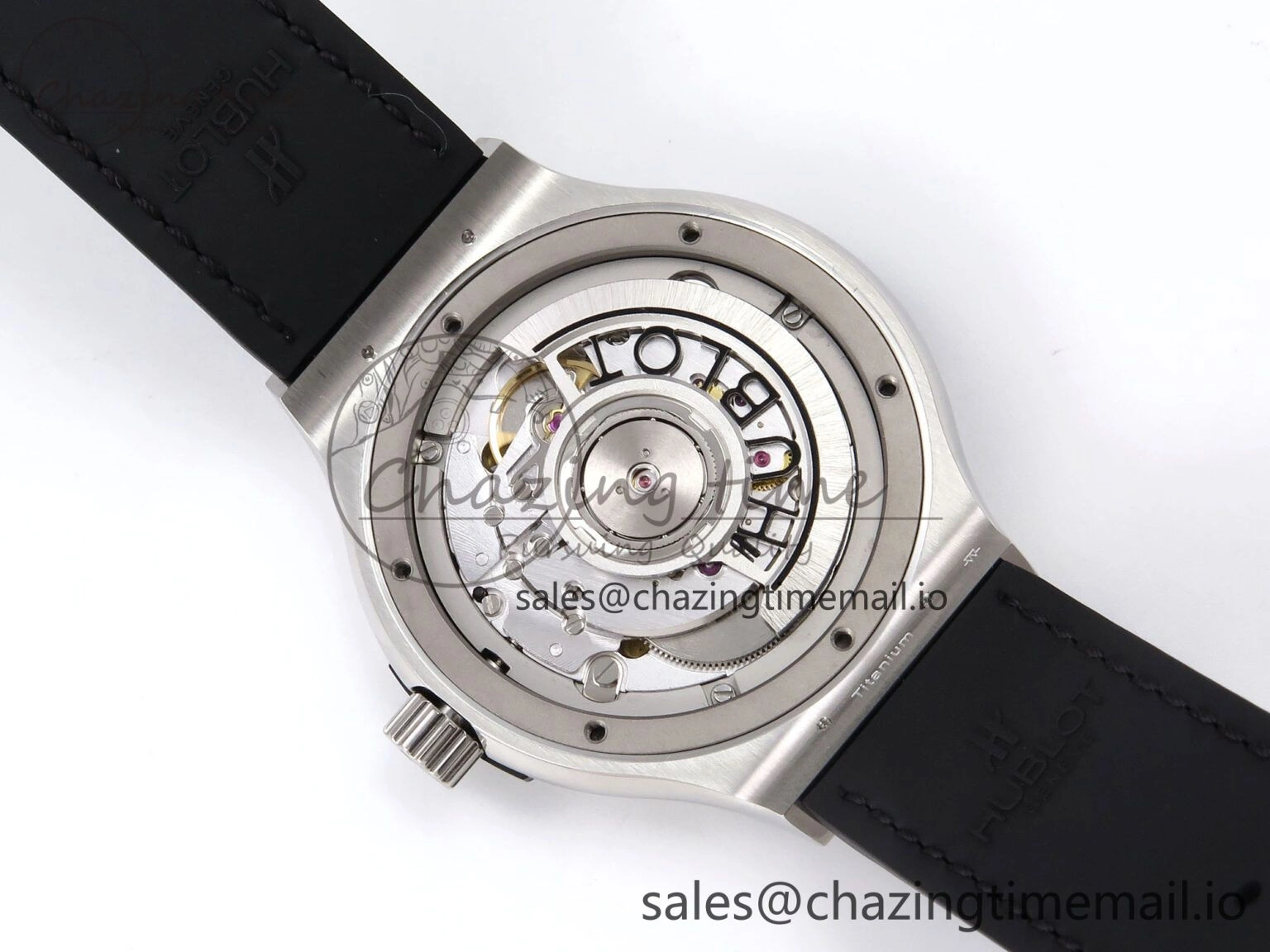 Classic Fusion 38mm SS JJF 1:1 Best Edition Black Dial on Black Gummy Leather Strap