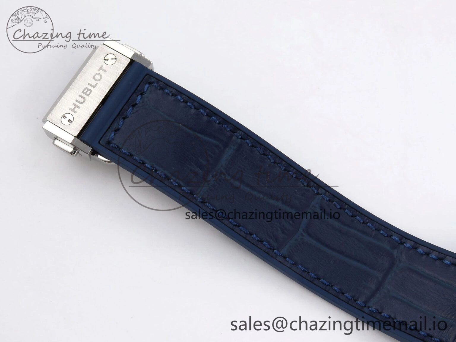 Classic Fusion 38mm SS JJF 1:1 Best Edition Blue Dial on Blue Gummy Leather Strap