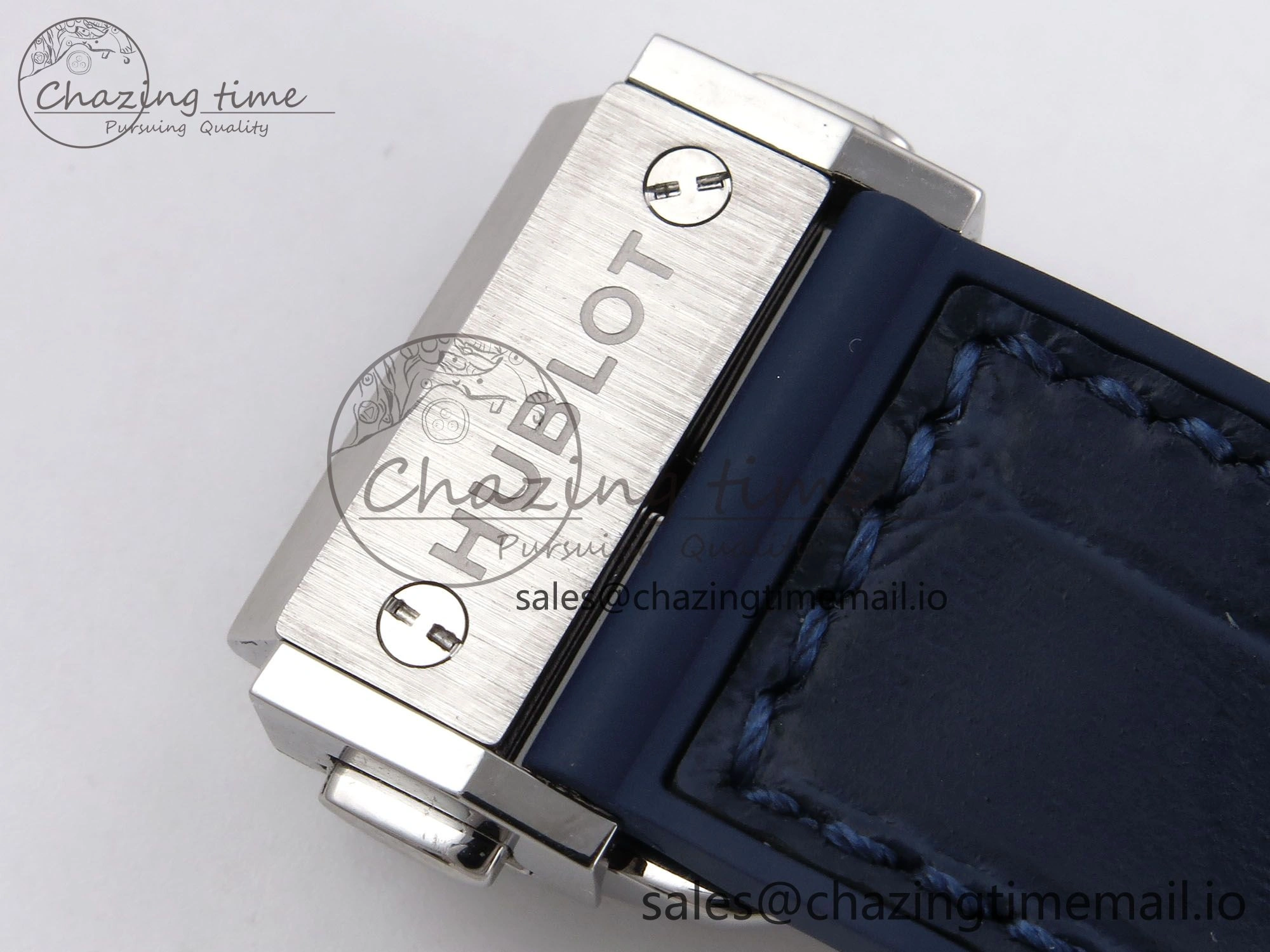 Classic Fusion 38mm SS JJF 1:1 Best Edition Blue Dial on Blue Gummy Leather Strap