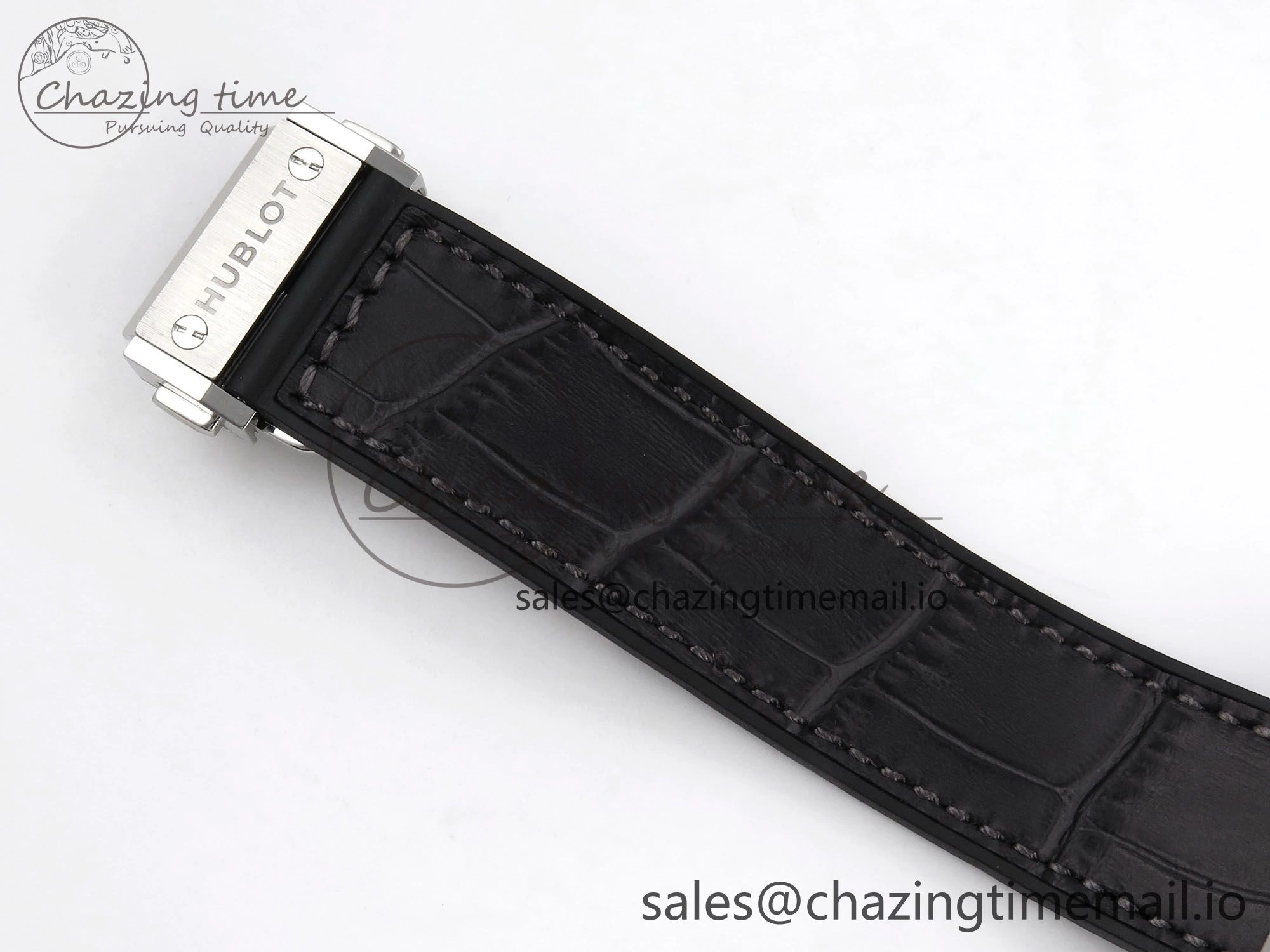 Classic Fusion 38mm SS JJF 1:1 Best Edition Gray Dial on Black Gummy Leather Strap