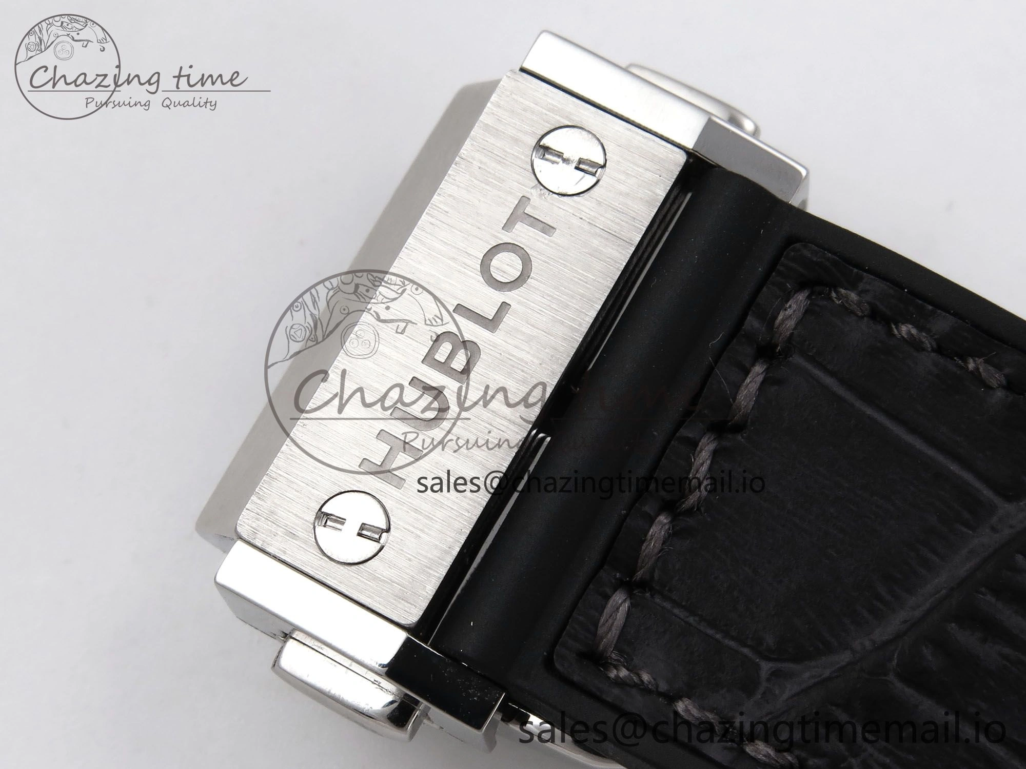 Classic Fusion 38mm SS JJF 1:1 Best Edition Gray Dial on Black Gummy Leather Strap