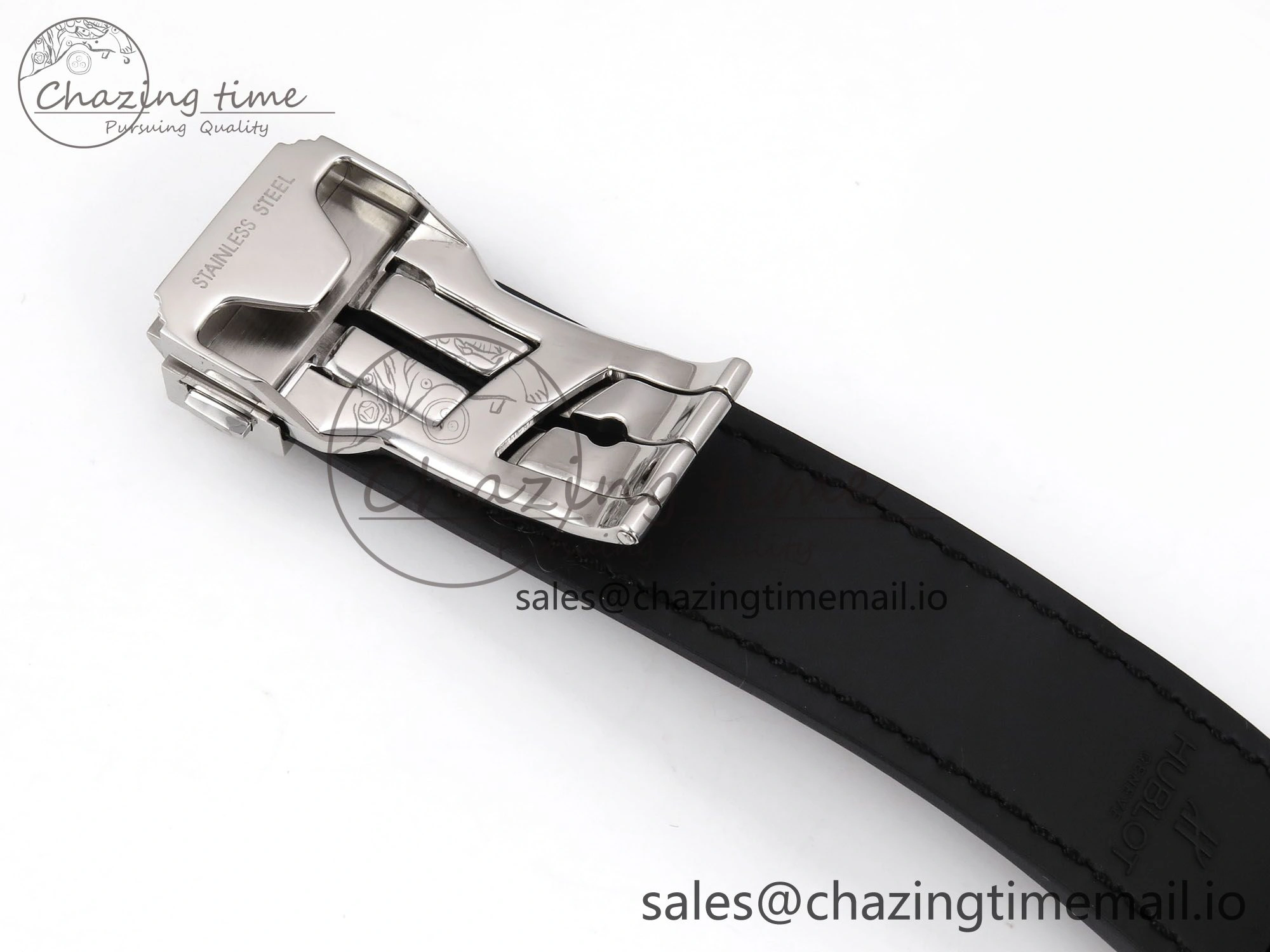 Classic Fusion 38mm SS JJF 1:1 Best Edition Gray Dial on Black Gummy Leather Strap
