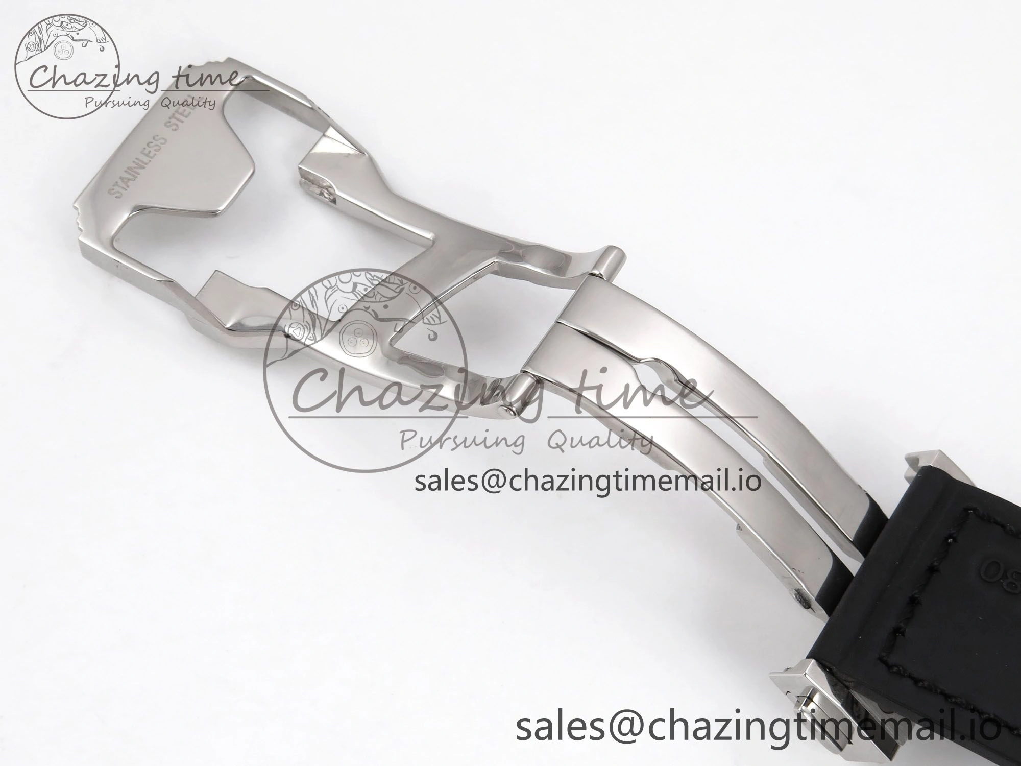 Classic Fusion 38mm SS JJF 1:1 Best Edition Gray Dial on Black Gummy Leather Strap