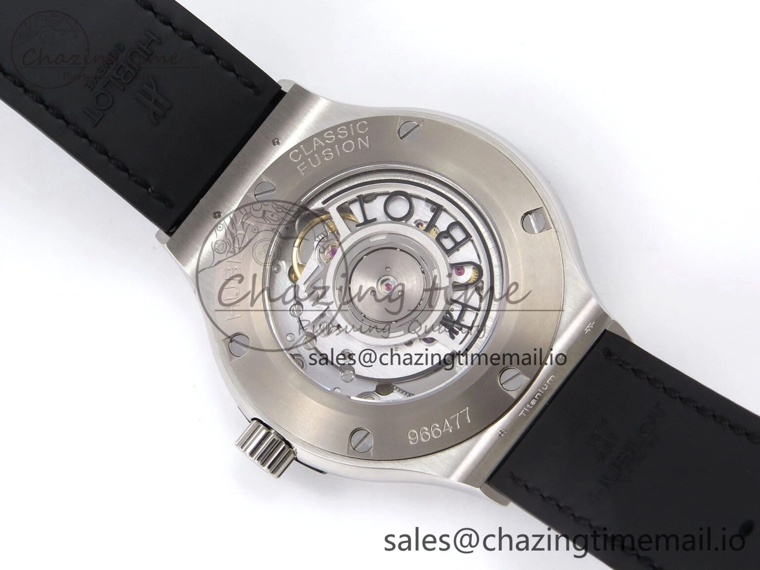 Classic Fusion 38mm SS JJF 1:1 Best Edition Gray Dial on Black Gummy Leather Strap