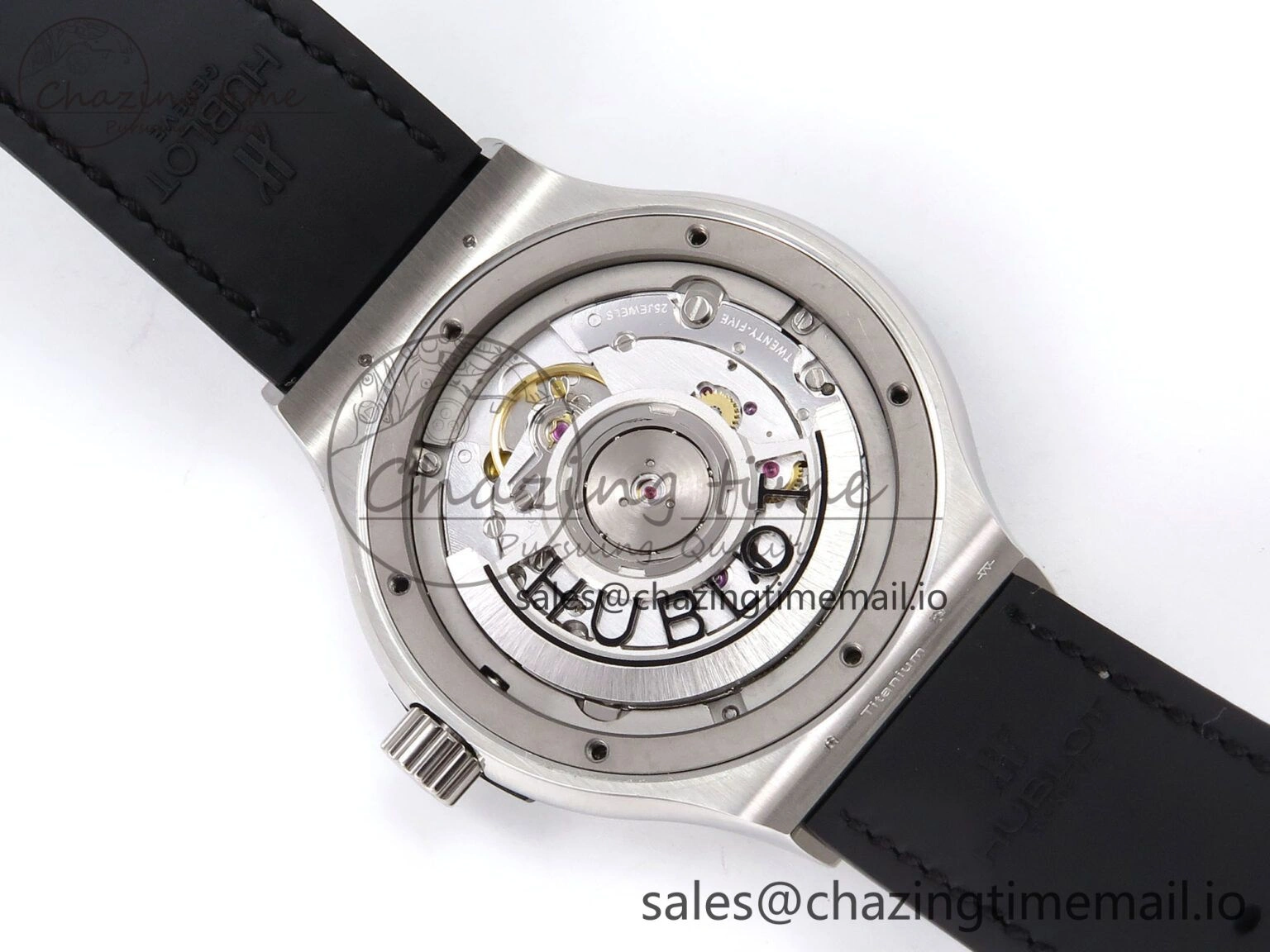 Classic Fusion 38mm SS JJF 1:1 Best Edition Gray Dial on Black Gummy Leather Strap