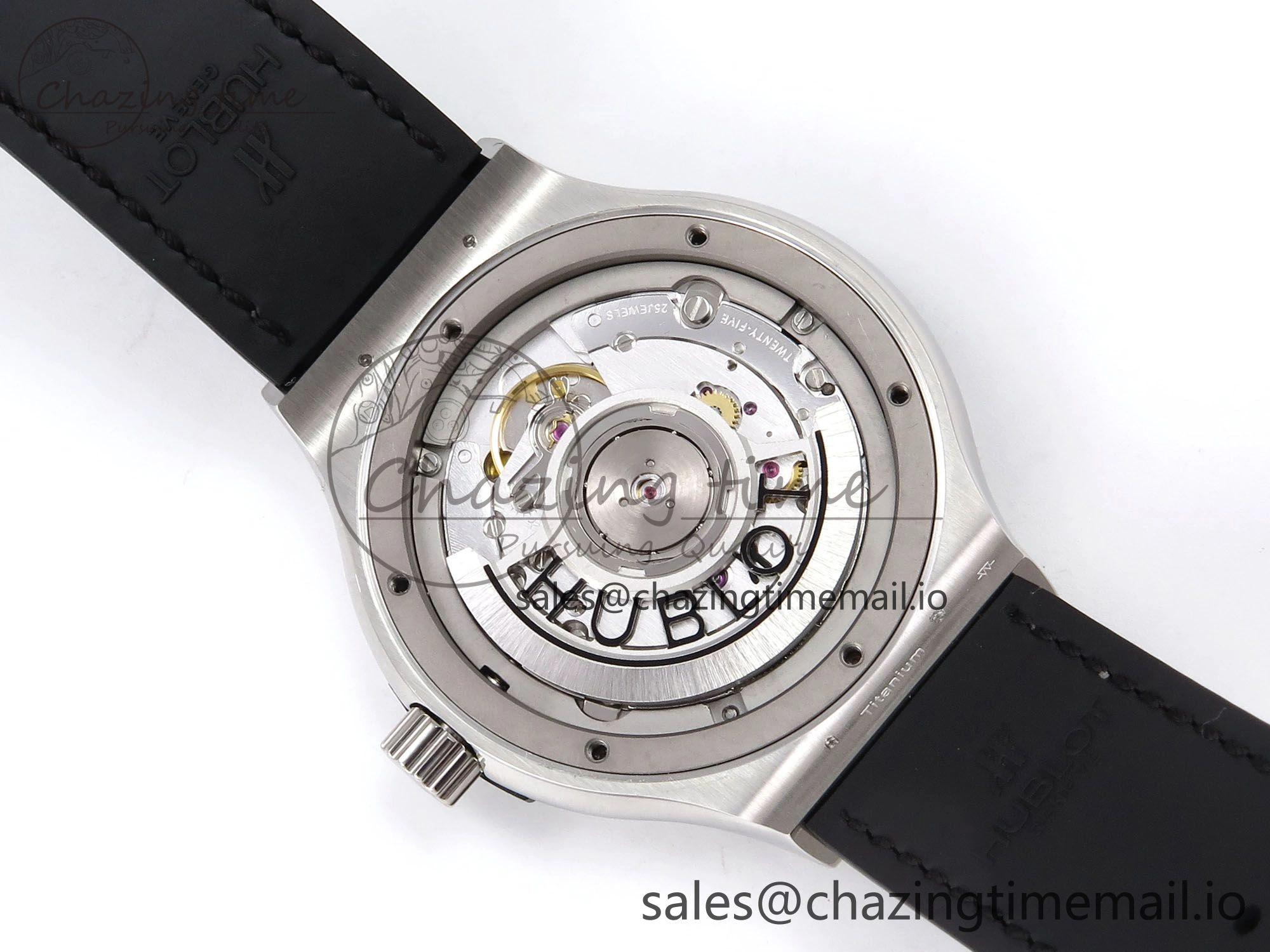 Classic Fusion 38mm SS JJF 1:1 Best Edition Gray Dial on Black Gummy Leather Strap