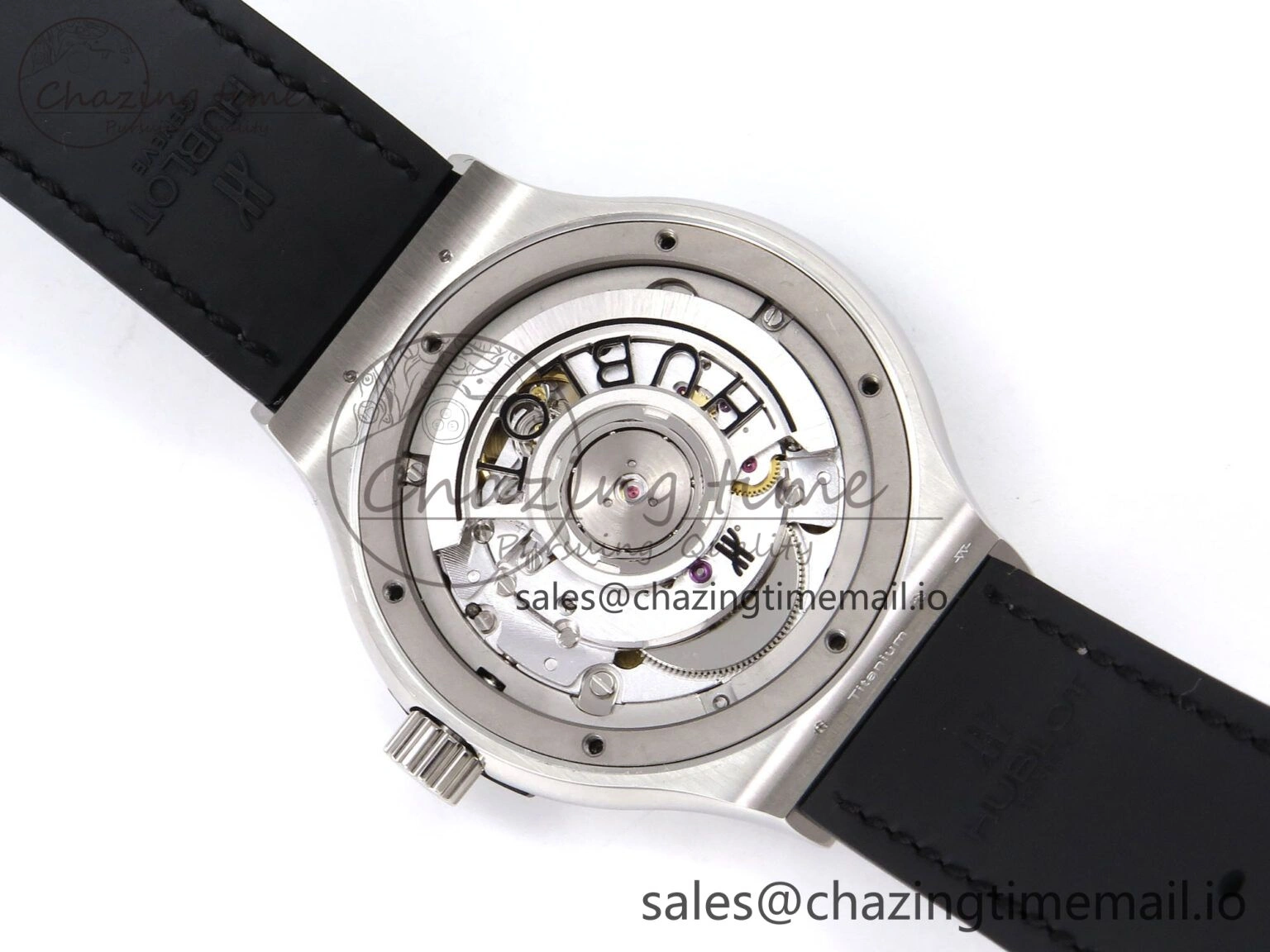 Classic Fusion 38mm SS JJF 1:1 Best Edition Gray Dial on Black Gummy Leather Strap