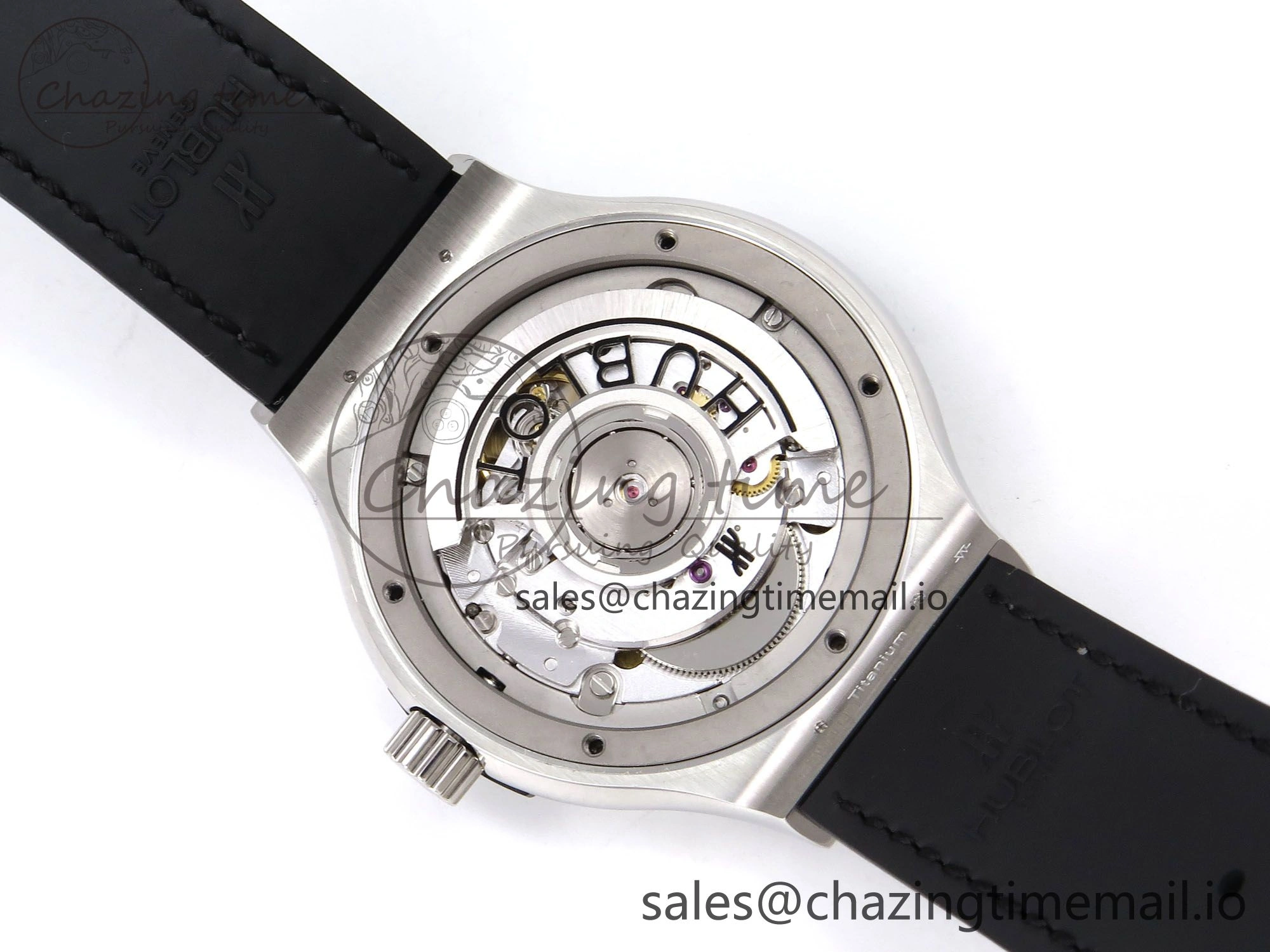 Classic Fusion 38mm SS JJF 1:1 Best Edition Gray Dial on Black Gummy Leather Strap