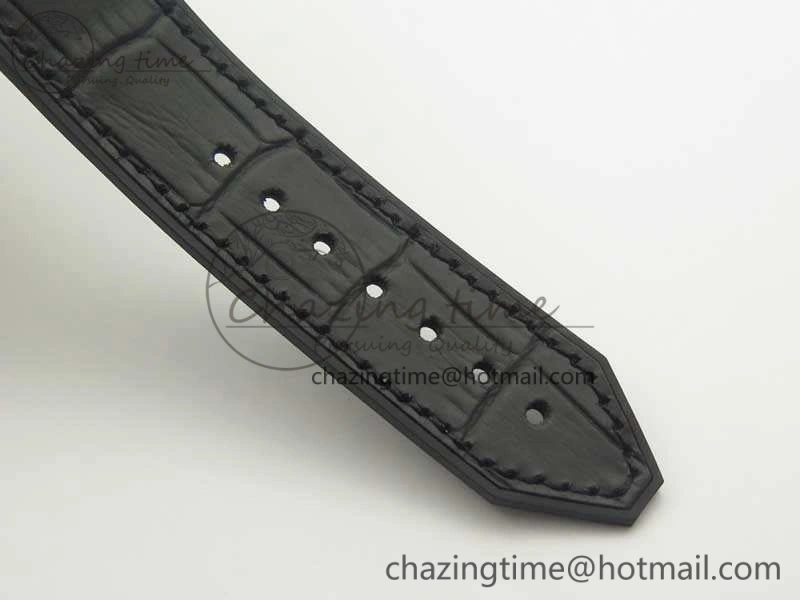 Classic Fusion 38mm Titanium JJF 1:1 Best Edition Black Dial On Gummy Strap A2892