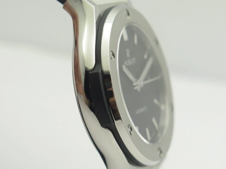 Classic Fusion 38mm Titanium JJF 1:1 Best Edition Black Dial On Gummy Strap A2892