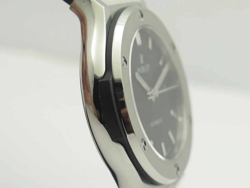 Classic Fusion 38mm Titanium JJF 1:1 Best Edition Black Dial On Gummy Strap A2892