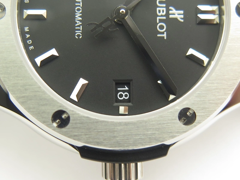 Classic Fusion 38mm Titanium JJF 1:1 Best Edition Black Dial On Gummy Strap A2892
