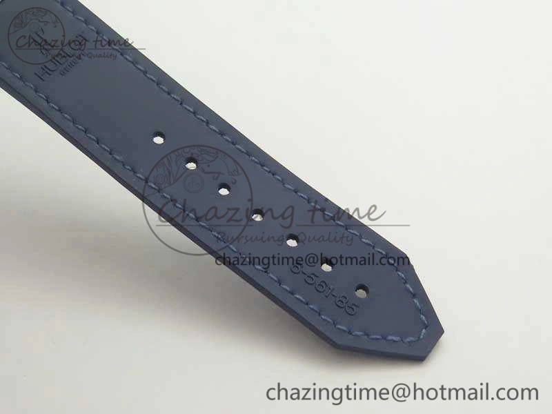 Classic Fusion 38mm Titanium JJF 1:1 Best Edition Blue Dial On Gummy Strap A2892