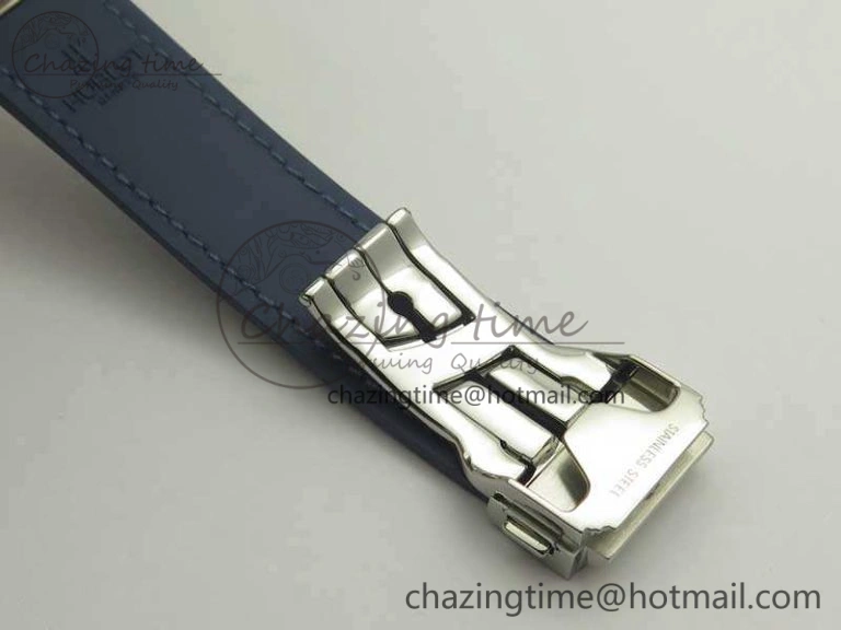 Classic Fusion 38mm Titanium JJF 1:1 Best Edition Blue Dial On Gummy Strap A2892
