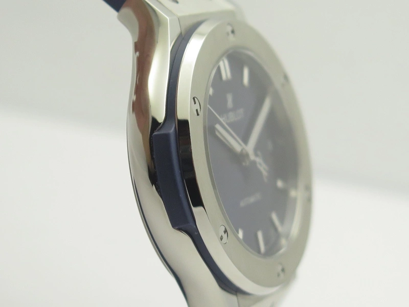 Classic Fusion 38mm Titanium JJF 1:1 Best Edition Blue Dial On Gummy Strap A2892