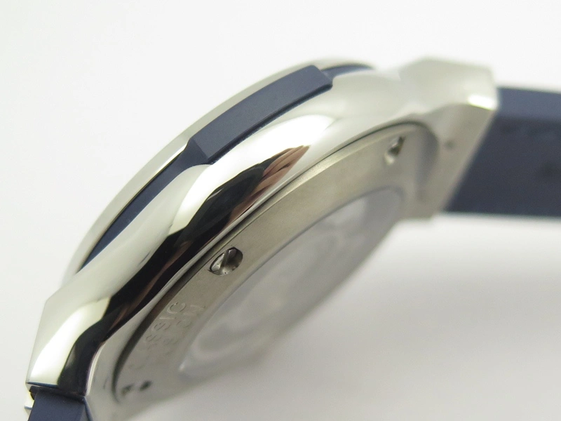 Classic Fusion 38mm Titanium JJF 1:1 Best Edition Blue Dial On Gummy Strap A2892