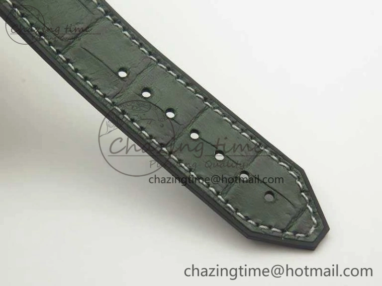 Classic Fusion 38mm Titanium JJF 1:1 Best Edition Green Dial On Gummy Strap A2892