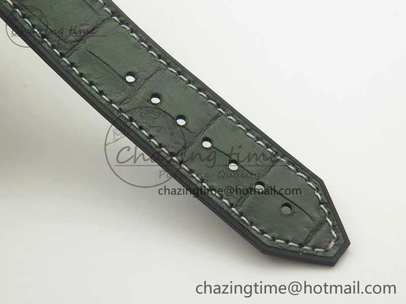 Classic Fusion 38mm Titanium JJF 1:1 Best Edition Green Dial On Gummy Strap A2892