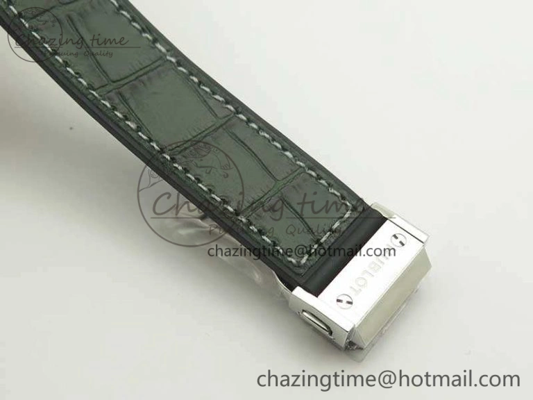 Classic Fusion 38mm Titanium JJF 1:1 Best Edition Green Dial On Gummy Strap A2892