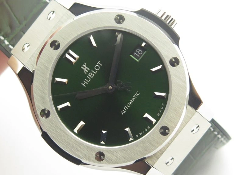 Classic Fusion 38mm Titanium JJF 1:1 Best Edition Green Dial On Gummy Strap A2892