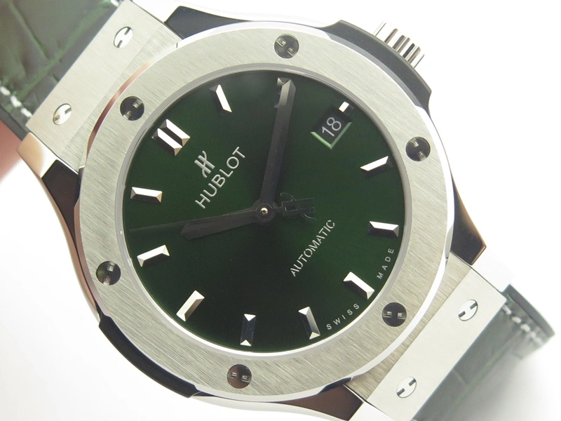 Classic Fusion 38mm Titanium JJF 1:1 Best Edition Green Dial On Gummy Strap A2892
