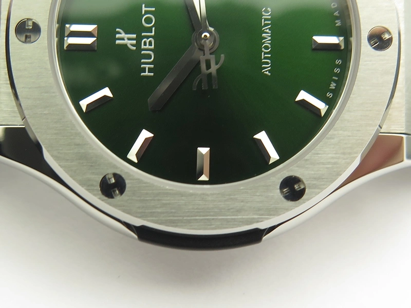 Classic Fusion 38mm Titanium JJF 1:1 Best Edition Green Dial On Gummy Strap A2892