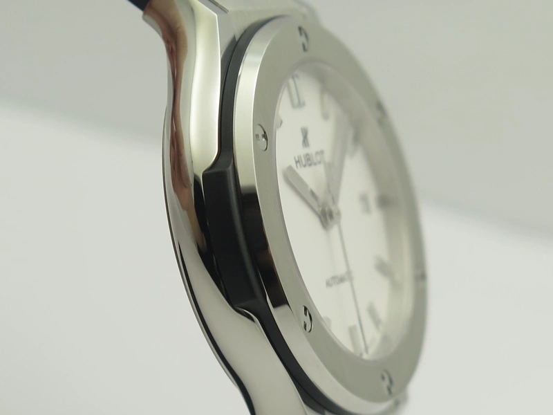 Classic Fusion 38mm Titanium JJF 1:1 Best Edition White Dial On Gummy Strap A2892