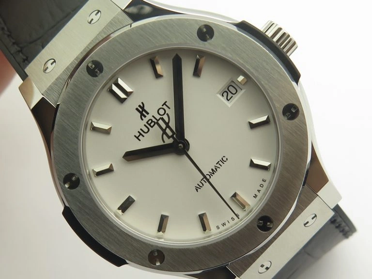 Classic Fusion 38mm Titanium JJF 1:1 Best Edition White Dial On Gummy Strap A2892