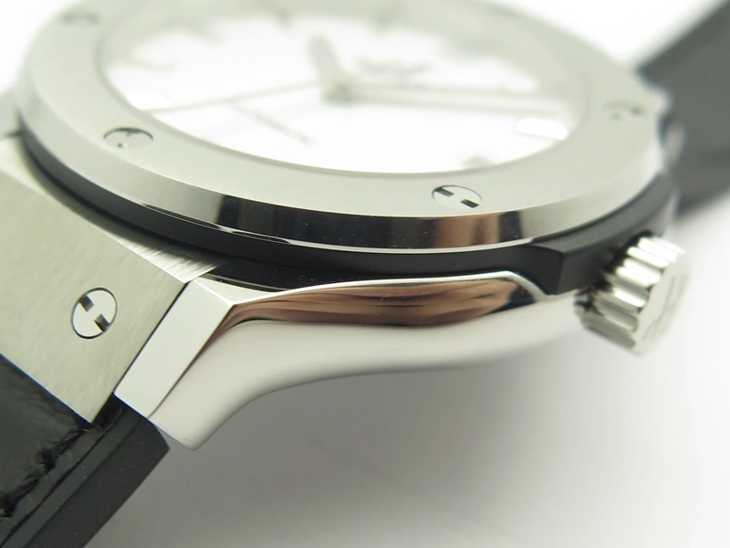 Classic Fusion 38mm Titanium JJF 1:1 Best Edition White Dial On Gummy Strap A2892