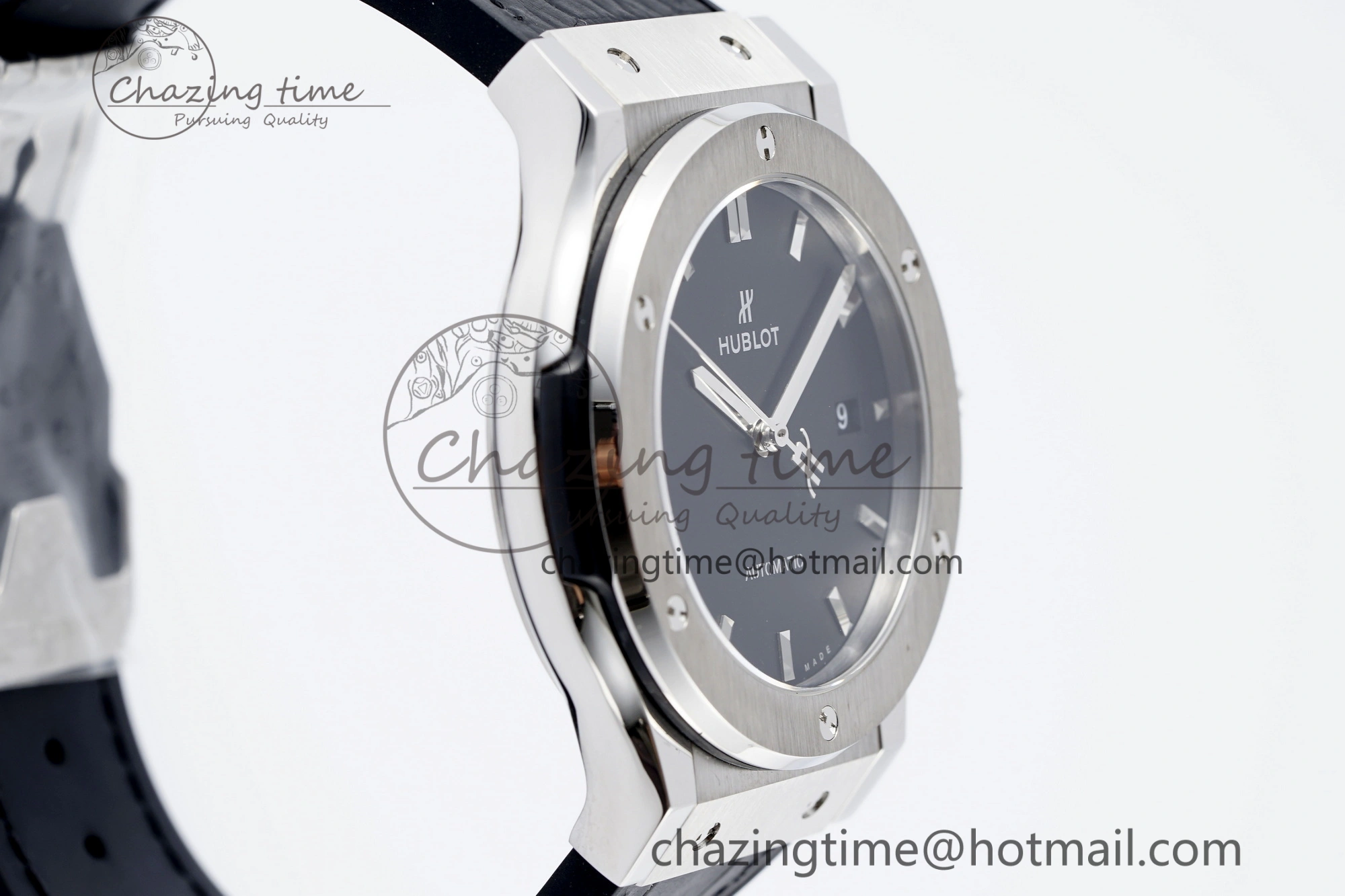 Classic Fusion 42mm APSF 1:1 Best Edition Black Dial on Black Gummy Strap A1110